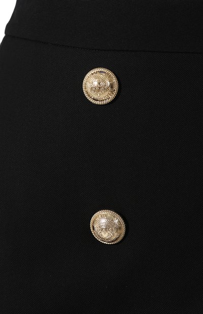 Юбка из смеси вискозы и шерсти BALMAIN черного цвета по цене 106500 руб., арт. TF14046/V093, фото 5 Юбка из смеси вискозы и шерсти BALMAIN, арт. TF14046/V093, фото 5