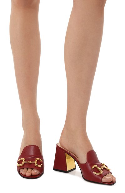 Кожаные мюли horsebit GUCCI, арт. 655412 BKO00, фото 3