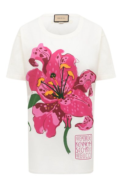 Женская хлопковая футболка gucci x ken scott GUCCI, арт. 615044 XJDBQ