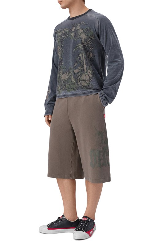 Хлопковые шорты Diesel A23734/0BKCJ Коричневый  A23734/0BKCJ Фото 2