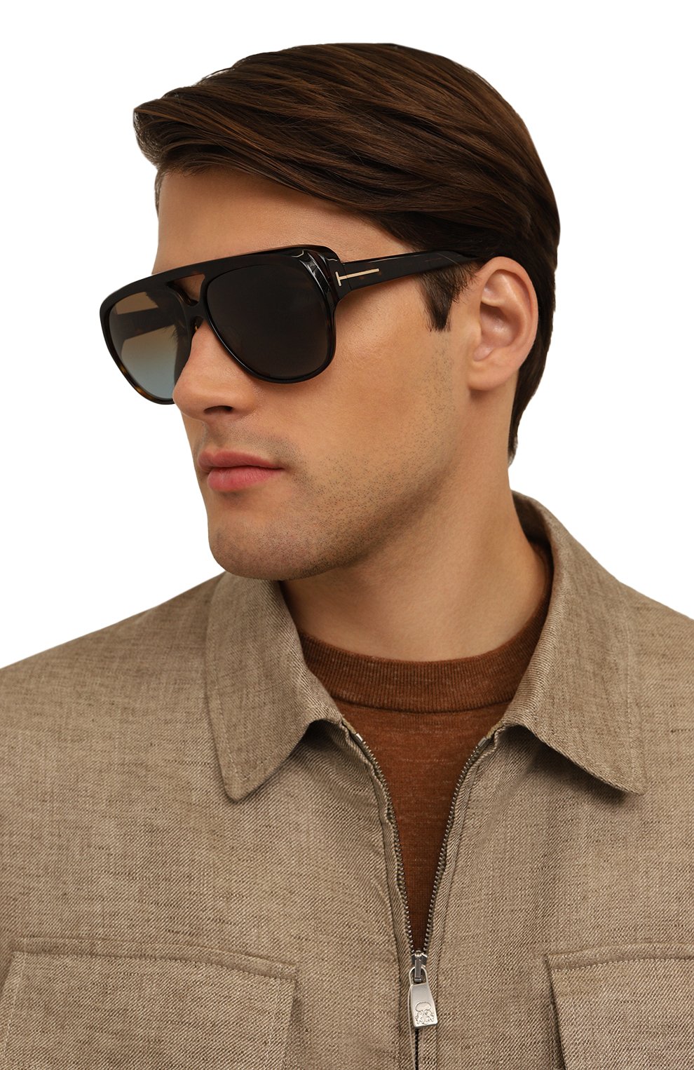 Солнцезащитные очки TOM FORD коричневого цвета по цене 67600 руб., арт. TF1103 52F, фото 3 Солнцезащитные очки TOM FORD, арт. TF1103 52F, фото 3