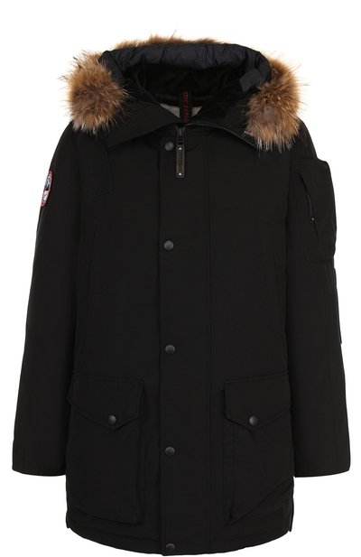 Мужская пуховая парка mir-1 с меховой отделкой капюшона ARCTIC EXPLORER, арт. MIR_BLK