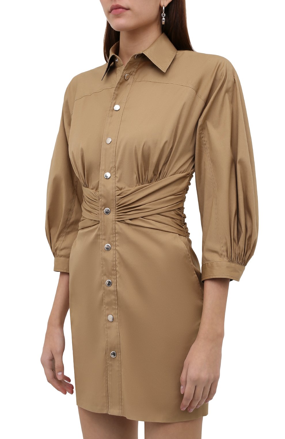 Хлопковое платье DSQUARED2 бежевого цвета по цене 87550 руб., арт. S75CV0455/S44131, фото 3 Хлопковое платье DSQUARED2, арт. S75CV0455/S44131, фото 3