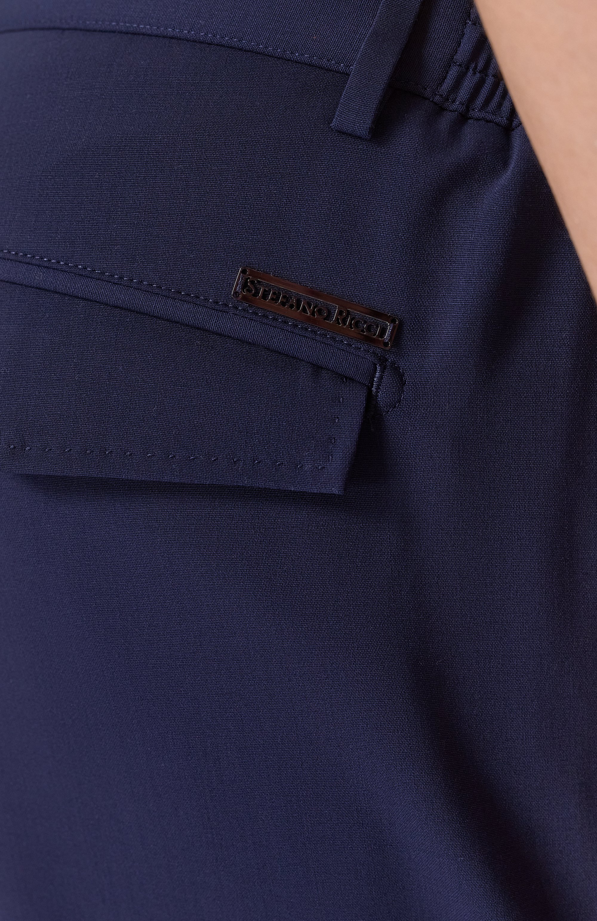 Шерстяные брюки STEFANO RICCI темно-синего цвета по цене 130000 руб., арт. M1T5100153/W0010P, фото 6 Шерстяные брюки STEFANO RICCI, арт. M1T5100153/W0010P, фото 6