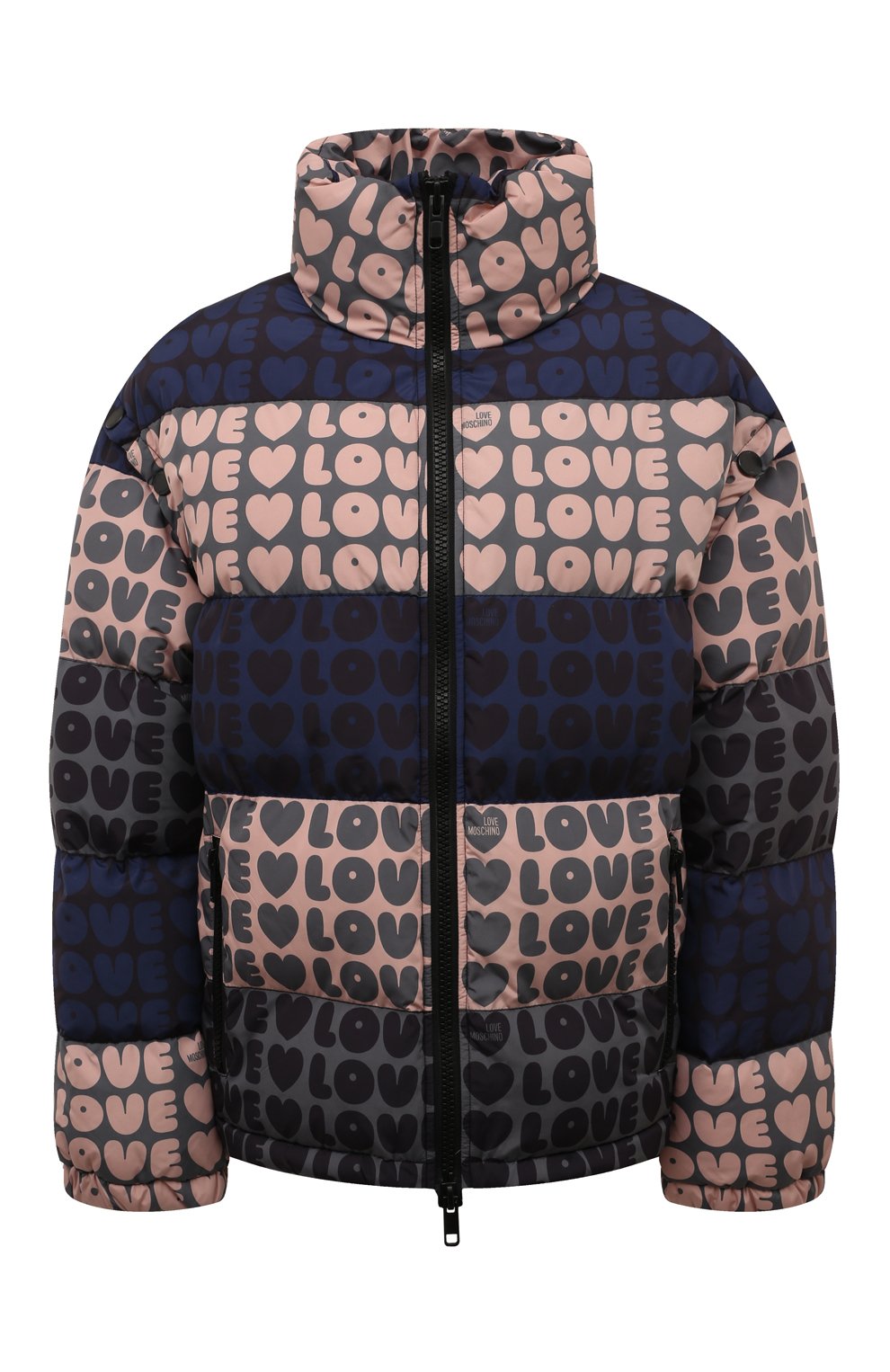 Пуховик MOSCHINO разноцветного цвета по цене 55900 руб., арт. W H 782 80 T 188A/0UTLET AW22-23, фото 1 Пуховик MOSCHINO, арт. W H 782 80 T 188A/0UTLET AW22-23, фото 1