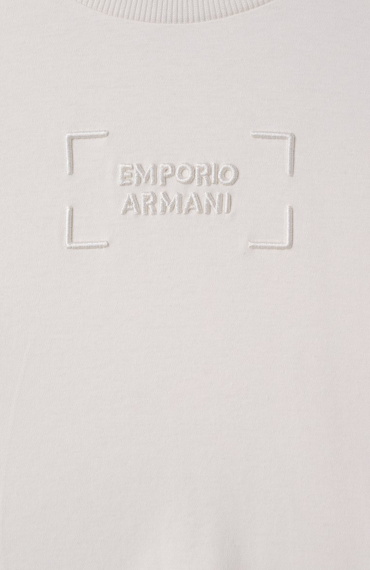 Детского комплект из футболки и шорт EMPORIO ARMANI черно-белого цвета, арт. EB000169/AF13218 | Фото 6 (Рукава: Короткие; Мальчики Кросс-КТ: Костюмы-спорт; Материал внешний: Синтетический материал; Автоматизация состава: Проставлено; Автоматизация ТО: Проставлено; Ростовка одежда: 6 лет | 116 см, 7 лет | 122 см, 8 лет | 128 см, 10 - 11 лет | 140 - 146см, 13 - 15 лет | 158 см, 16 лет | 164 см, 4 года | 104 см, 5 лет | 110 см)