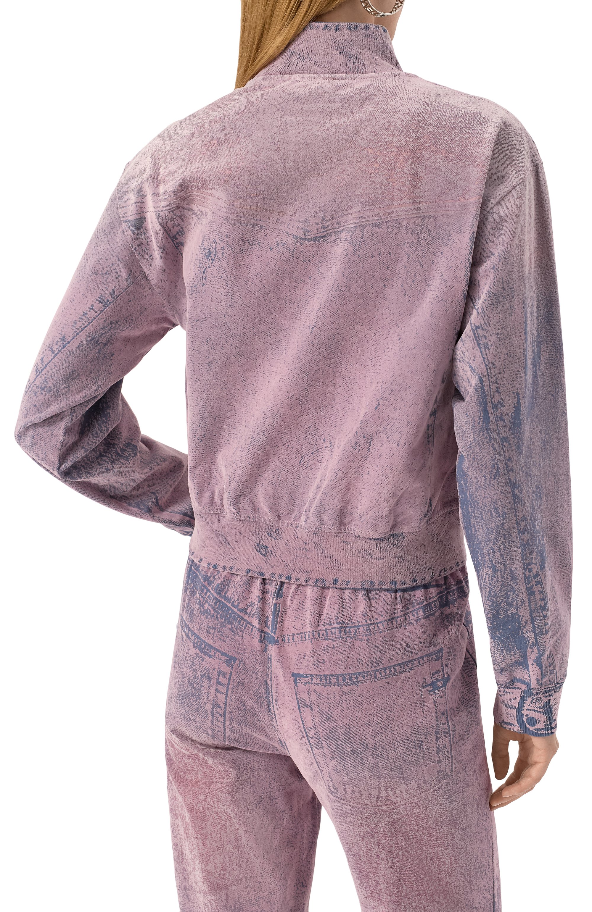 Хлопковая толстовка DIESEL сиреневого цвета по цене 42200 руб., арт. A16622/0HQAJ, фото 4 Хлопковая толстовка DIESEL, арт. A16622/0HQAJ, фото 4