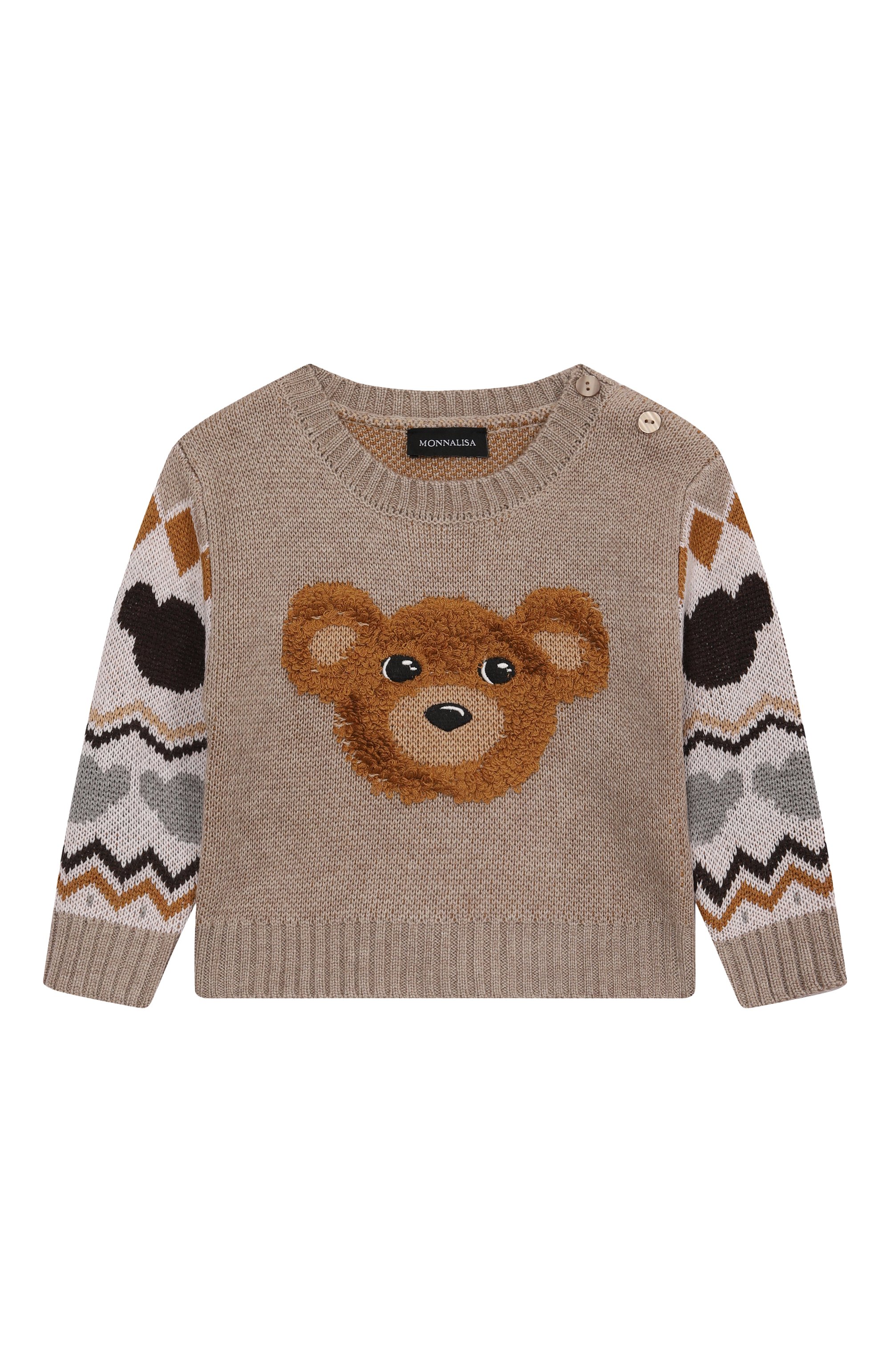 Хлопковый пуловер MONNALISA, арт. 28F607, фото 1