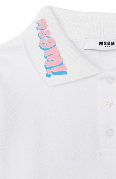 Хлопковое поло MSGM KIDS, арт. S6MSJGP0127, фото 3