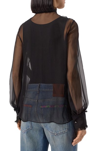 Шелковая блузка VALENTINO, арт. 6B0AB7J0/2UP, фото 4