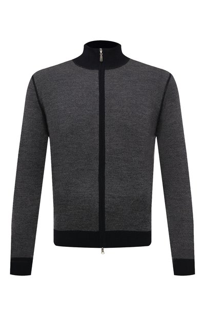 Мужской шерстяной кардиган GRAN SASSO синего цвета, арт. 57114/14241 | Фото 1 (Рукава: Длинные; Материал внешний: Шерсть; Длина (для топов): Стандартные; Стили: Кэжуэл; Мужское Кросс-КТ: Кардиган-одежда; Материал сплава: Проставлено; Драгоценные камни: Проставлено)