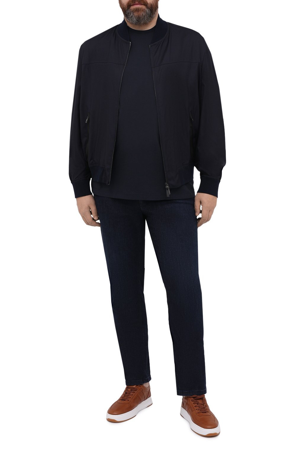 Хлопковая футболка KIRED темно-синего цвета по цене 29950 руб., арт. WBACI0LW7321006001/64-74, фото 2 Хлопковая футболка KIRED, арт. WBACI0LW7321006001/64-74, фото 2