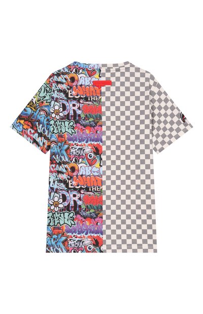 Хлопковая футболка SPRAYGROUND, арт. SPY1407/SPRAYGR0UND WRITERS SPLIT REGULAR T-SHIRT