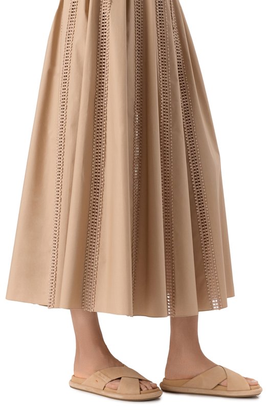 Замшевые шлепанцы Santoni WHXG71540G0MTMGD Бежевый  WHXG71540G0MTMGD Фото 3