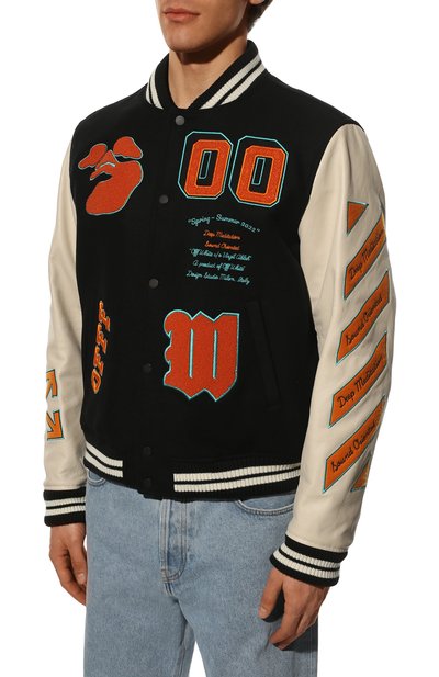 Комбинированный бомбер OFF-WHITE, арт. 0MJA059S22LEA002, фото 3