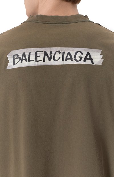 Хлопковая футболка BALENCIAGA, арт. 764235/TTVL6, фото 5