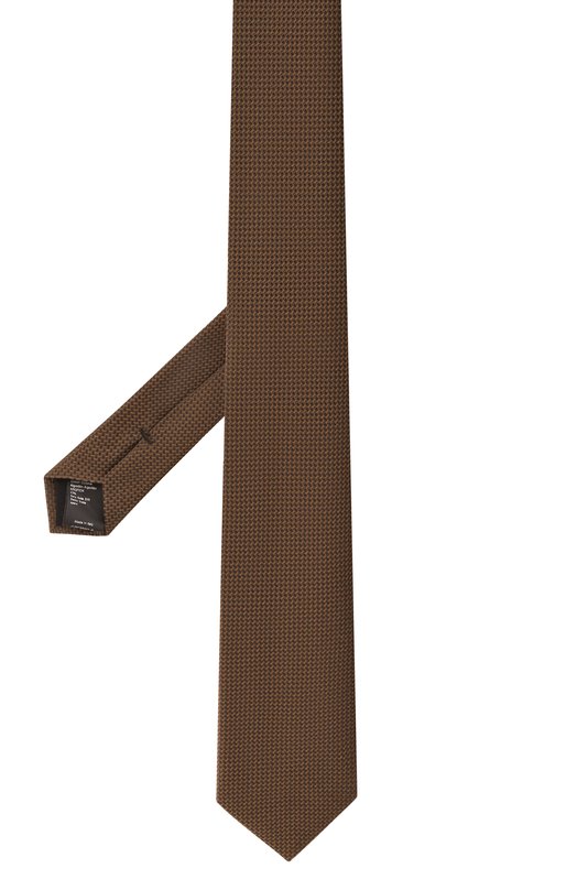 Галстук из хлопка и шелка BOSS 50550972 Хаки  50550972 Фото 3