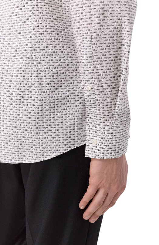 Хлопковая рубашка HUGO 50555318 Белый  50555318 Фото 5