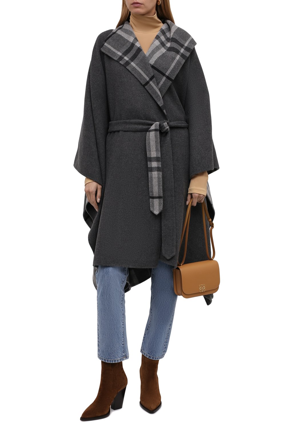 Накидка из шерсти и кашемира langport BURBERRY, арт. 8044579, фото 2