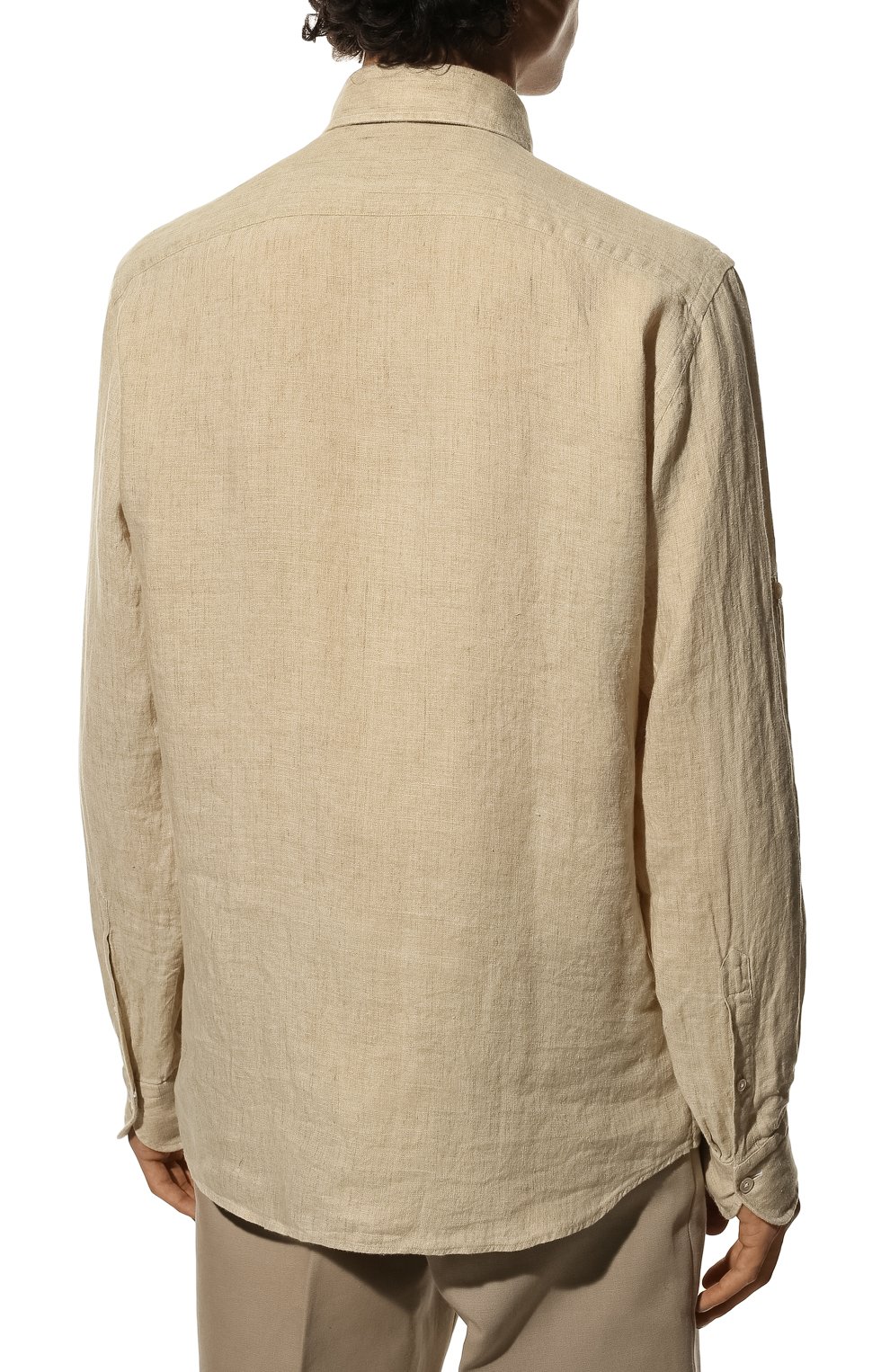 Льняная рубашка ALESSANDRO GHERARDI бежевого цвета по цене 24750 руб., арт. ARMY/6869, фото 4 Льняная рубашка ALESSANDRO GHERARDI, арт. ARMY/6869, фото 4