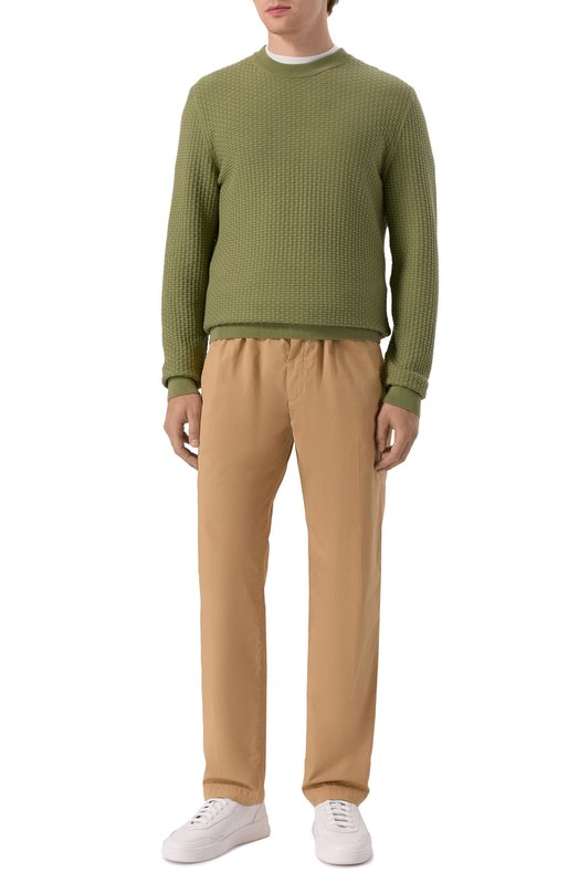 Хлопковые брюки Slowear 10S301/90890 Бежевый  10S301/90890 Фото 2