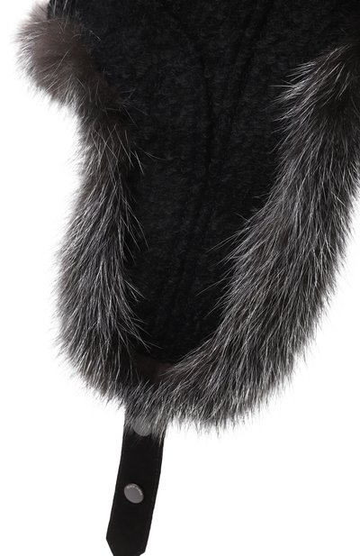 Кашемировая шапка-ушанка star с мехом соболя BLACK SABLE, арт. BS-FHST-SS, фото 3