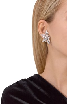 Женская клипсы idyllia SWAROVSKI серебряного цвета, арт. 5692635 | Фото 2 (Материал: Кристаллы, Металл; Нос: Не проставлено; Материал сплава: Проставлено; Женское Кросс-КТ: Клипсы-серьги)