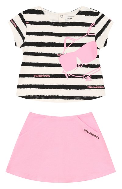 Комплект из футболки и юбки KARL LAGERFELD KIDS, арт. Z31065