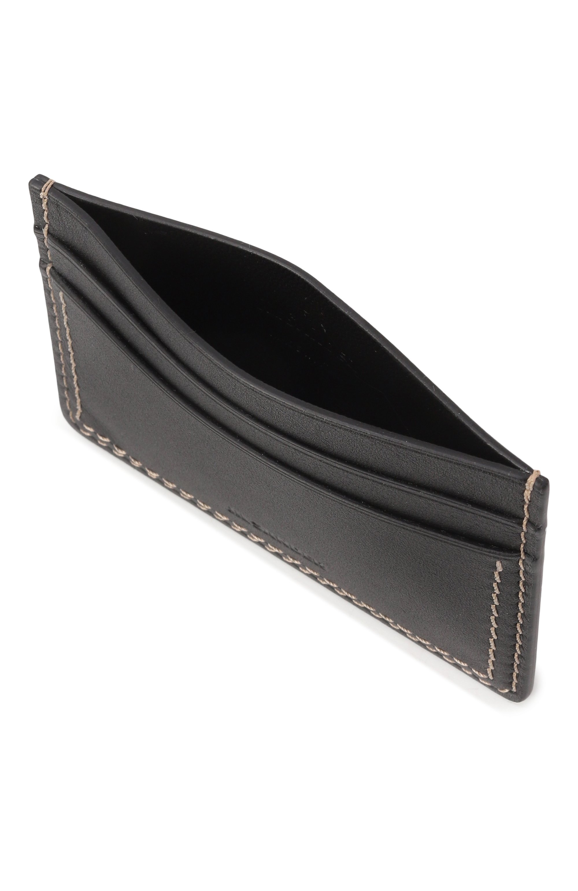 Кожаный футляр для кредитных карт JIL SANDER черного цвета по цене 34300 руб., арт. J25VL0009/P7314, фото 3 Кожаный футляр для кредитных карт JIL SANDER, арт. J25VL0009/P7314, фото 3