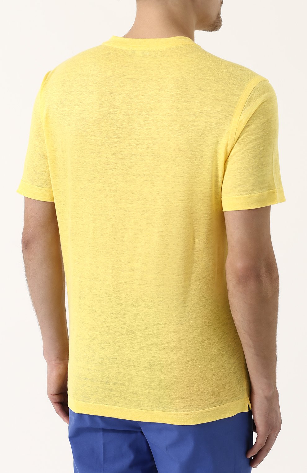 Льняная футболка с v-образным вырезом ZILLI, арт. MFP-ZJ001-66006/0001, фото 4