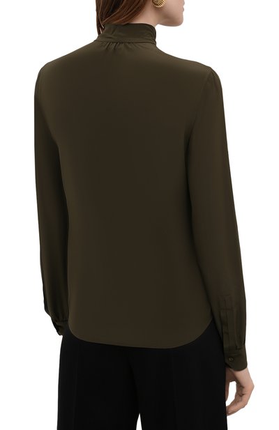 Шелковая блузка SAINT LAURENT, арт. 660892/Y100W, фото 4