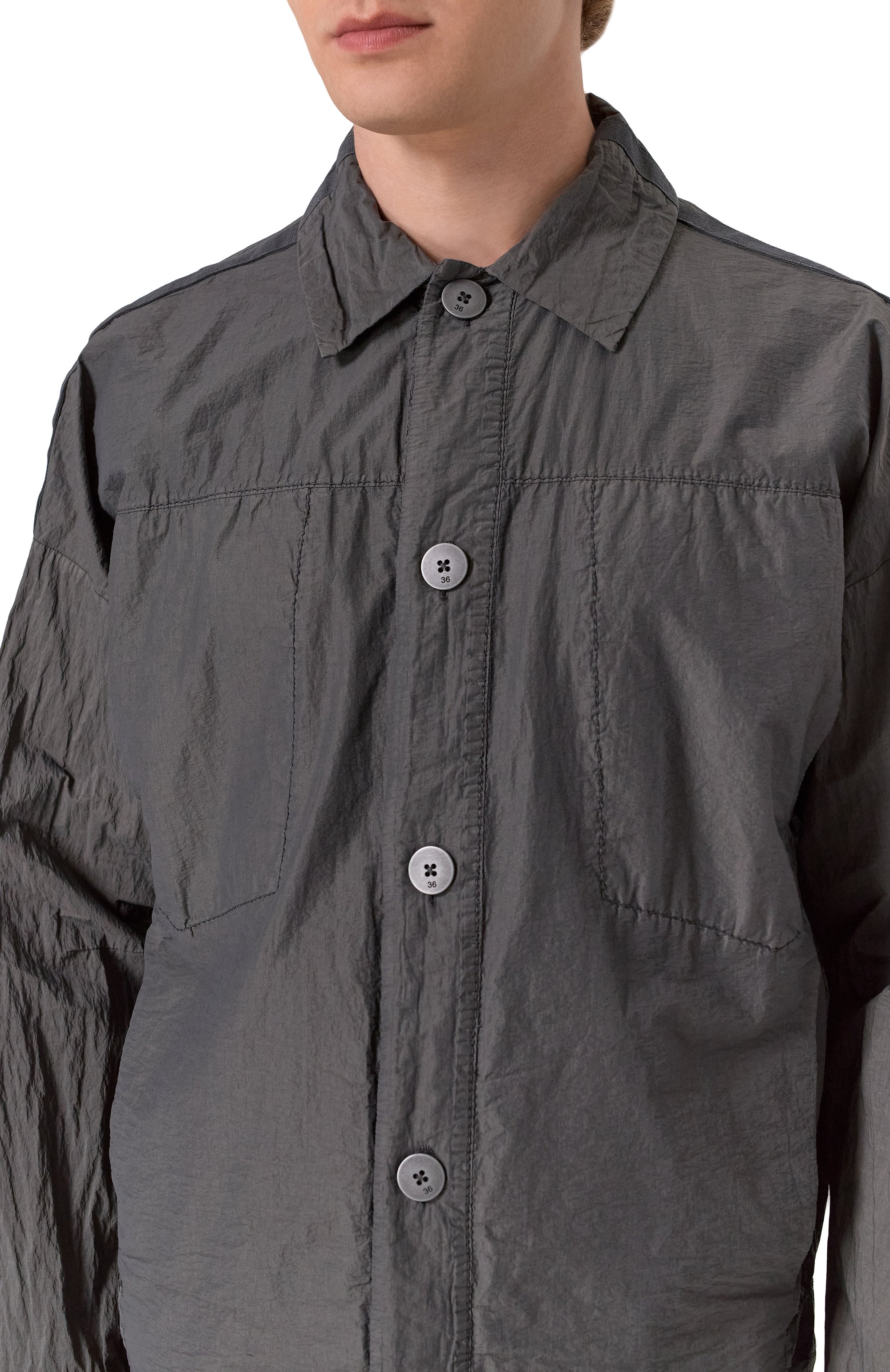 Хлопковая куртка-рубашка TRANSIT, арт. CFUTRZM221, фото 6