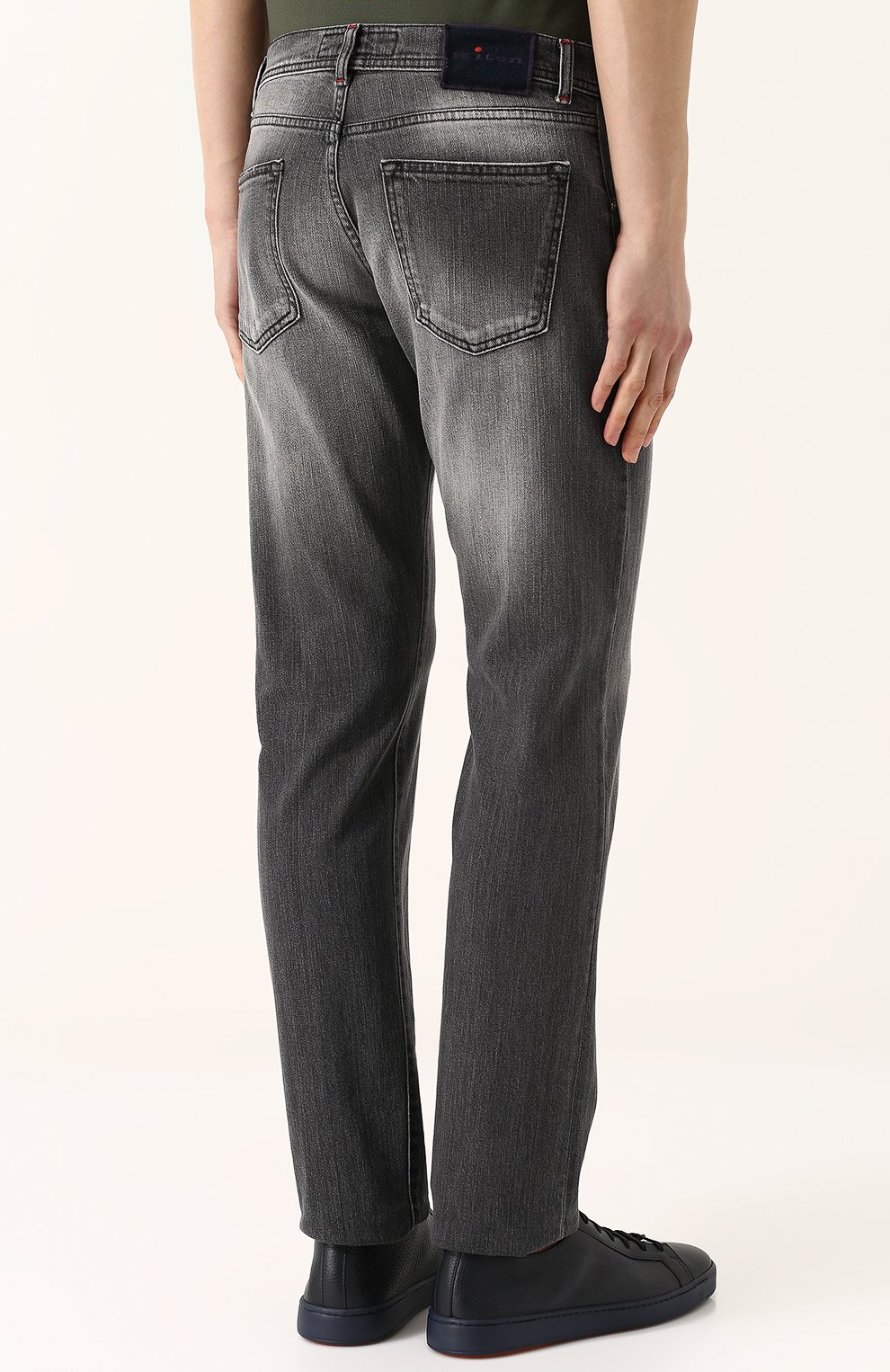 Джинсы прямого кроя с потертостями KITON, арт. UPNJSJ06P6301002, фото 4