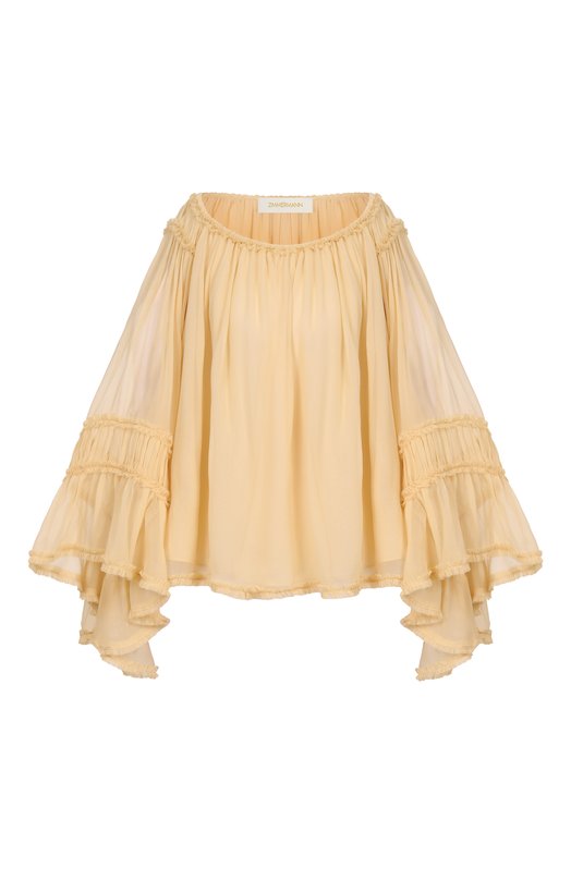 Шелковая блузка Zimmermann 7174TC261 Жёлтый 7174TC261