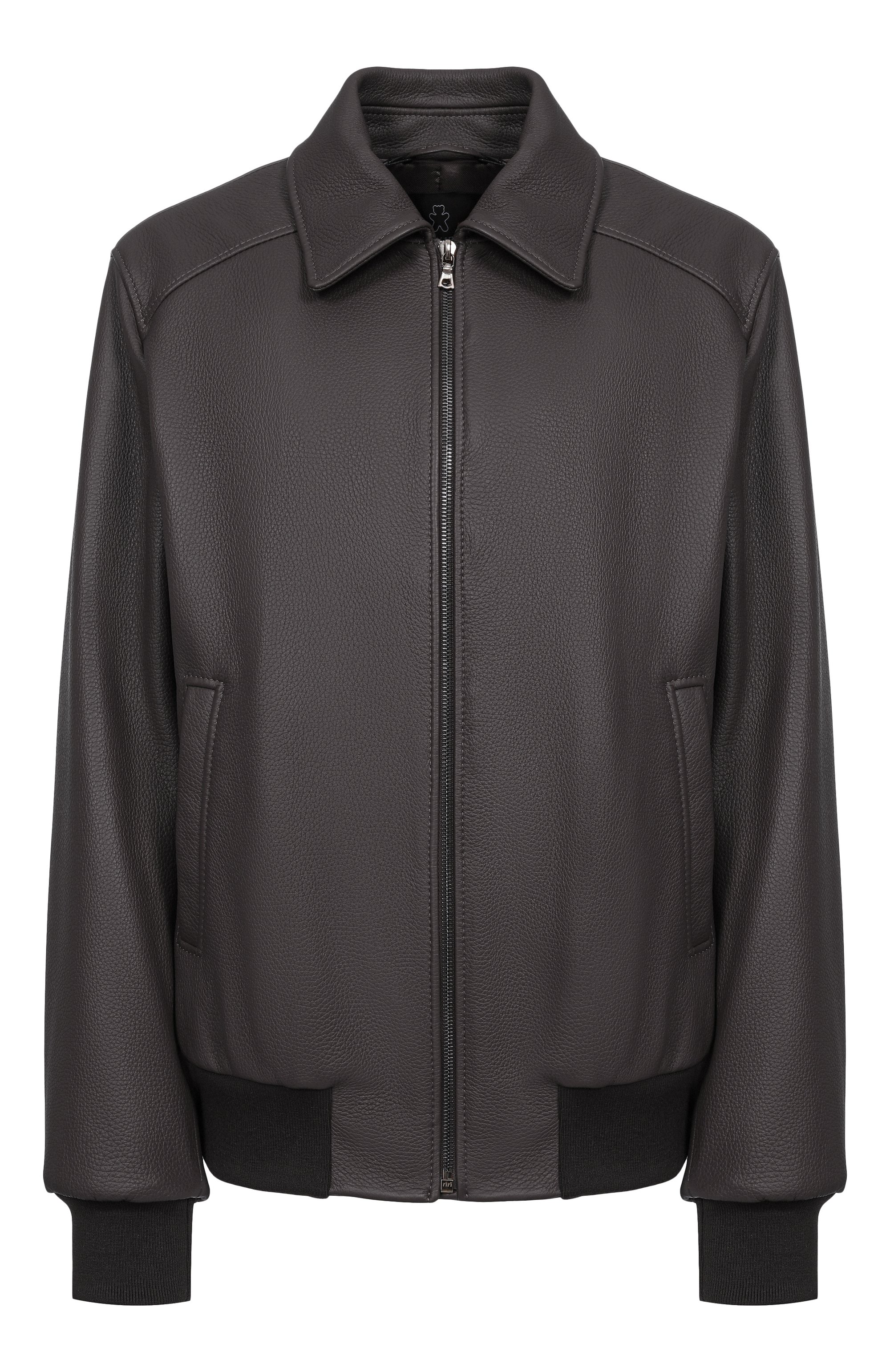 Кожаный бомбер MASLOV черного цвета по цене 275000 руб., арт. SMB63, фото 1 Кожаный бомбер MASLOV, арт. SMB63, фото 1