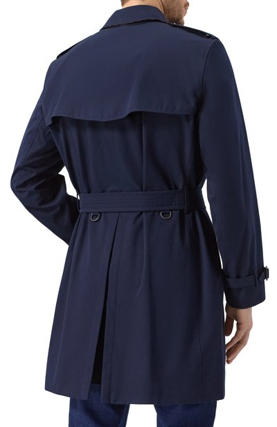 Хлопковый тренч BURBERRY темно-синего цвета по цене 311000 руб., арт. 8079387, фото 4 Хлопковый тренч BURBERRY, арт. 8079387, фото 4