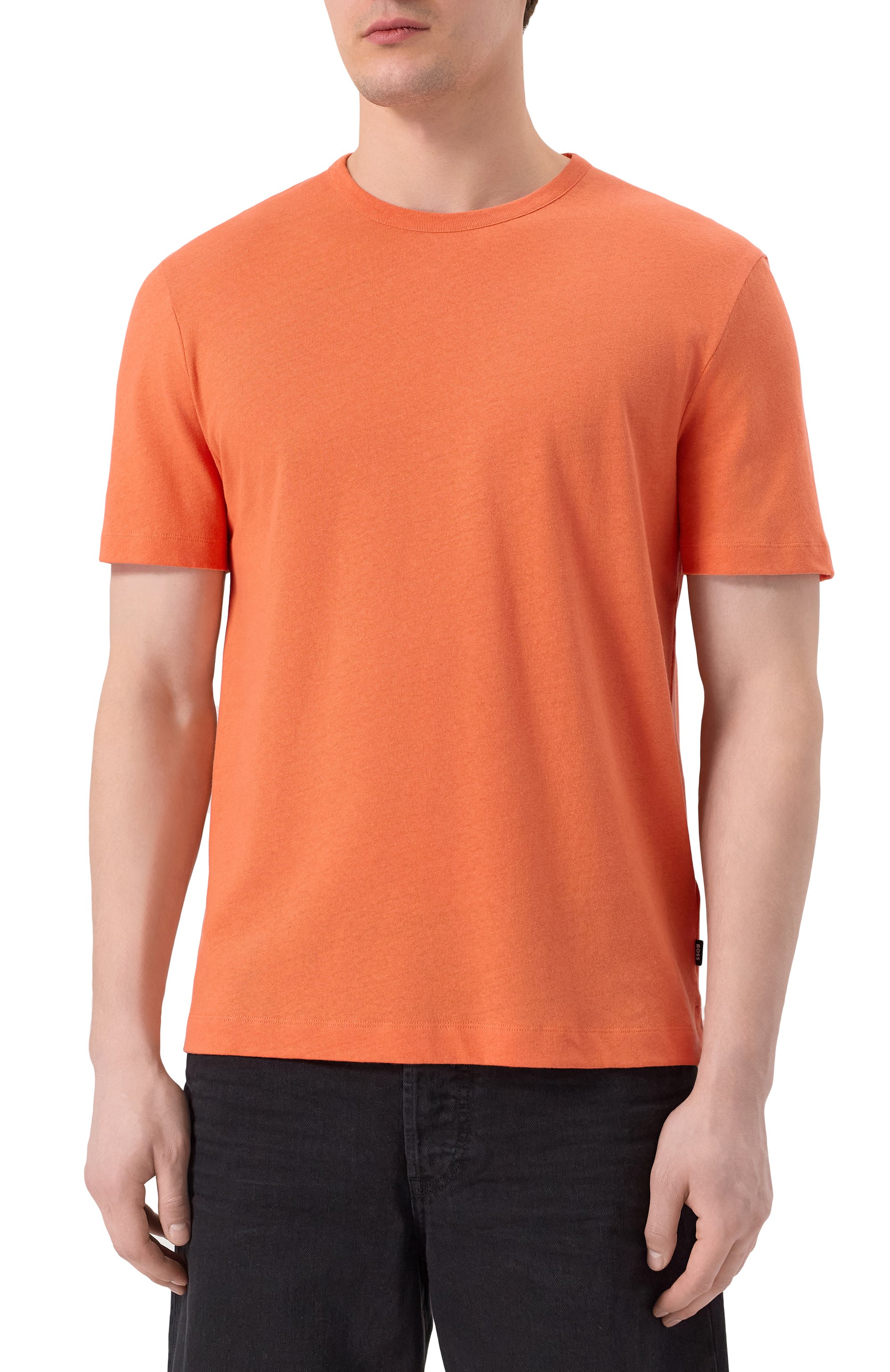 Футболка из хлопка и льна BOSS, арт. 50537498, фото 3