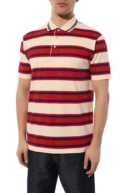 Хлопковое поло GUCCI, арт. 645258 XJC6I, фото 3