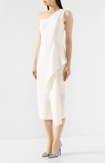 Шерстяное платье ROLAND MOURET белого цвета по цене 217000 руб., арт. PW19/S0737/F4044, фото 3 Шерстяное платье ROLAND MOURET, арт. PW19/S0737/F4044, фото 3