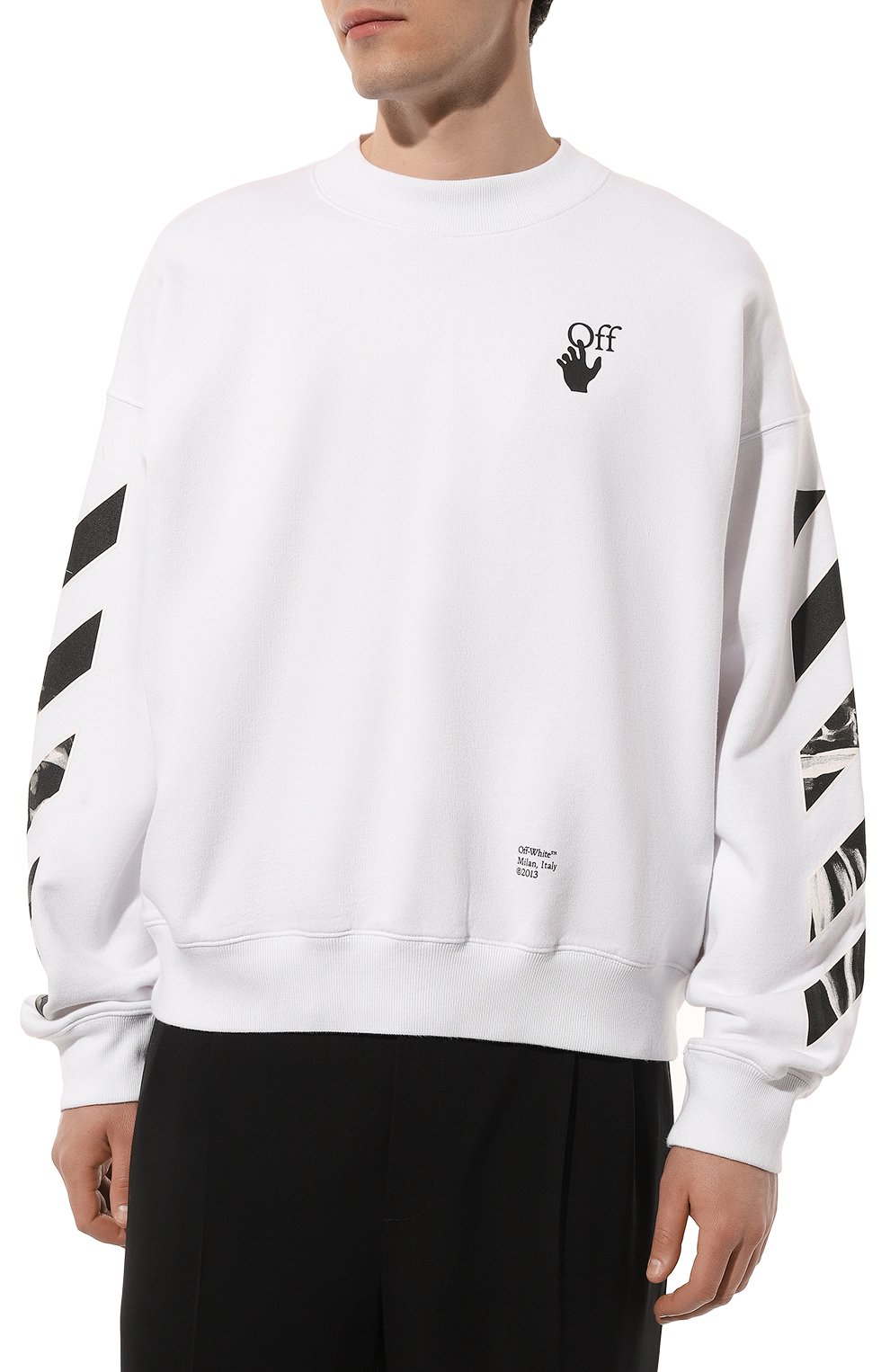 Хлопковый свитшот OFF-WHITE, арт. 0MBA054F21FLE0110110, фото 3