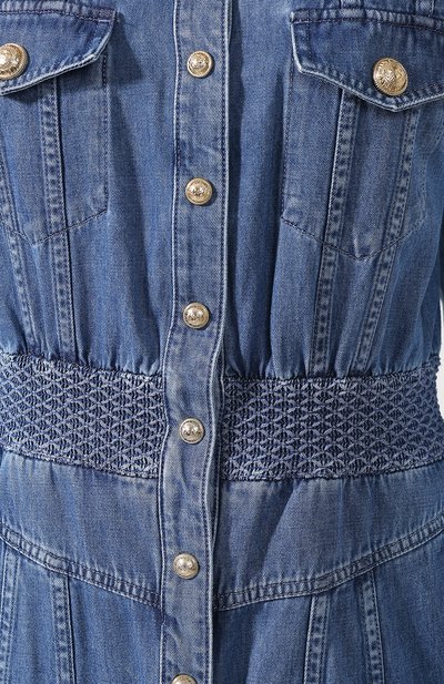 Джинсовое платье BALMAIN голубого цвета по цене 238500 руб., арт. SF16364/D084, фото 5 Джинсовое платье BALMAIN, арт. SF16364/D084, фото 5