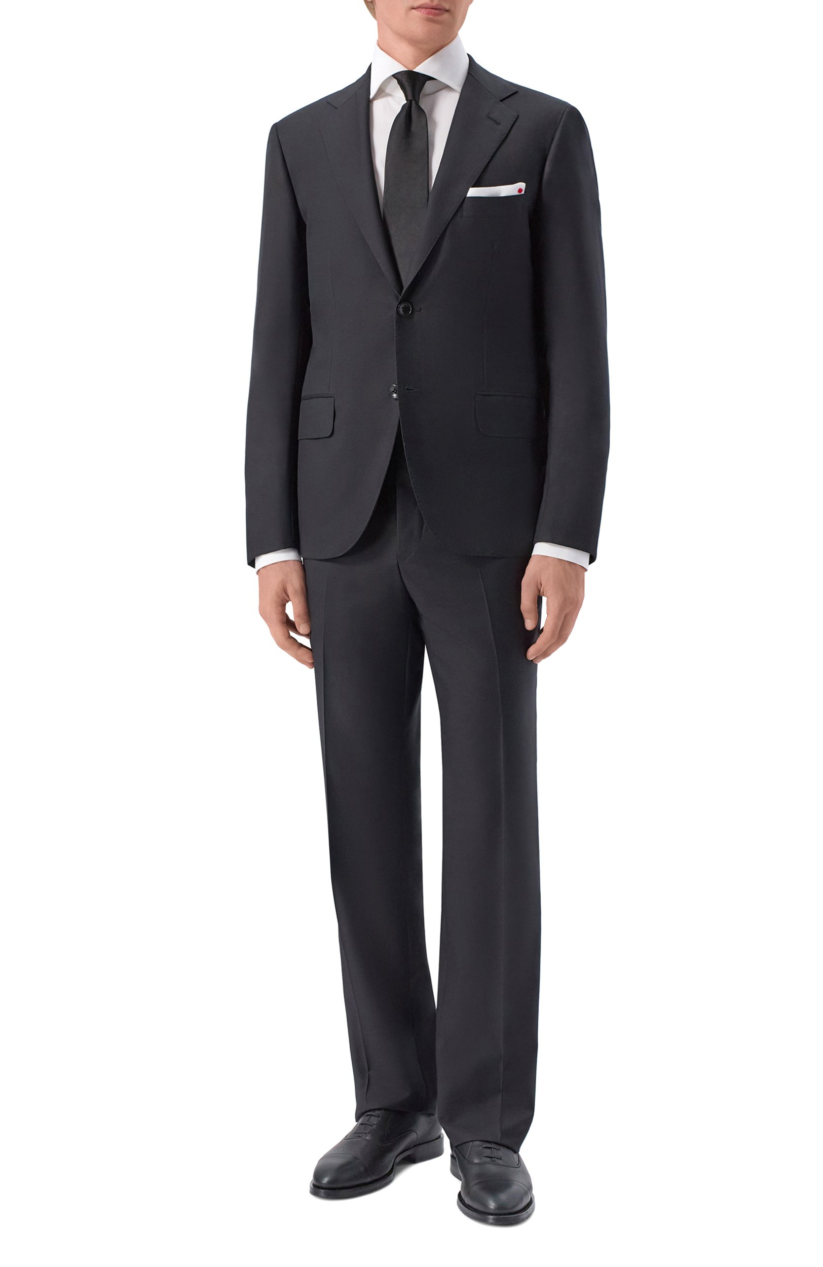 Шерстяной костюм KITON черного цвета по цене 931000 руб., арт. UA81K01270_001, фото 1 Шерстяной костюм KITON, арт. UA81K01270_001, фото 1