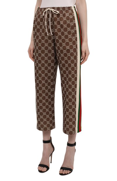 Брюки GUCCI коричневого цвета по цене 142500 руб., арт. 671496/XJD1G, фото 3 Брюки GUCCI, арт. 671496/XJD1G, фото 3