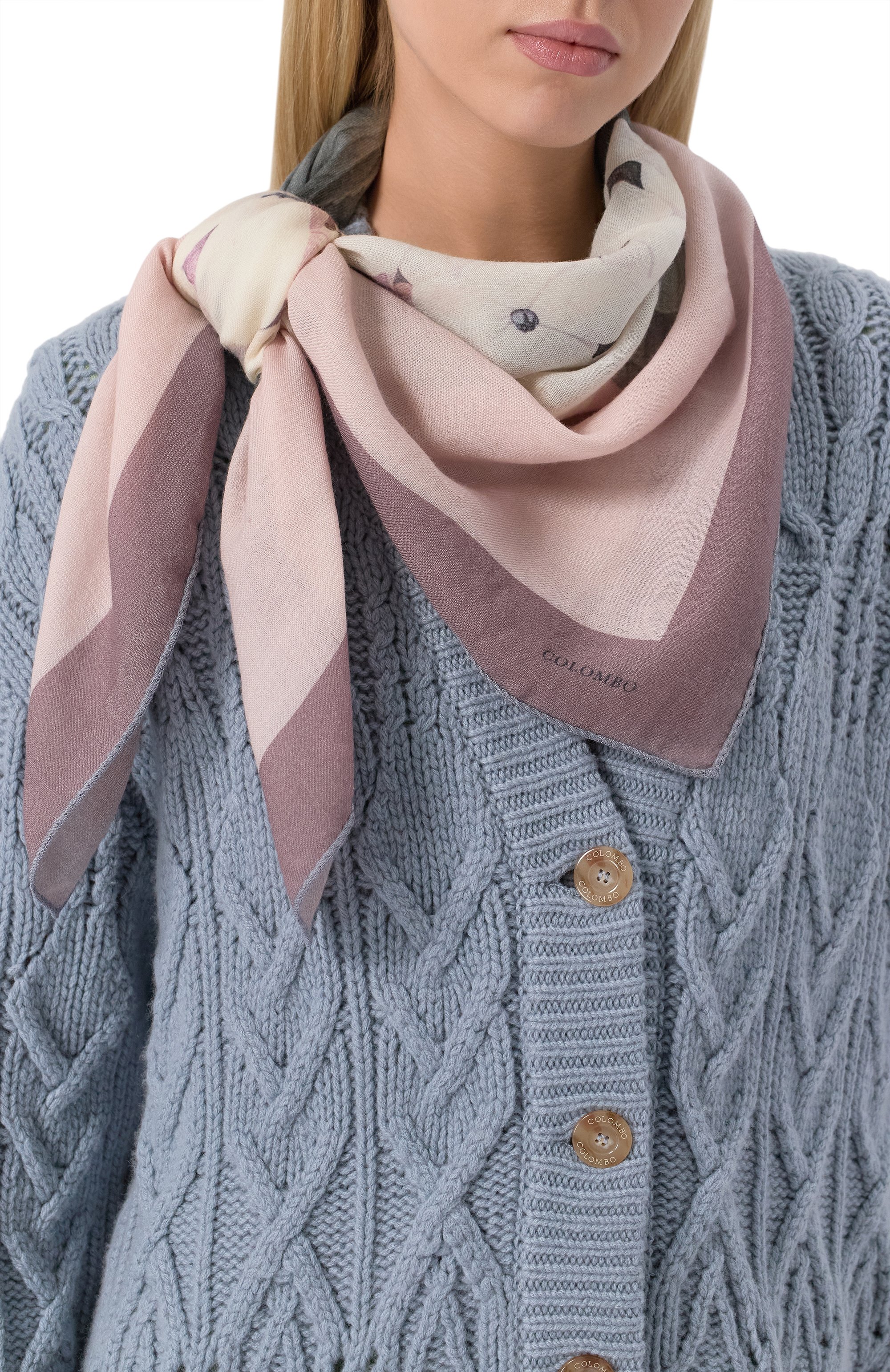 Платок из кашемира и шелка COLOMBO, арт. S7/90X90/2461-U-MM, фото 2