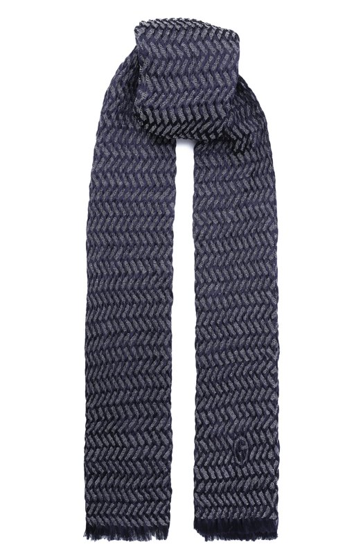 Шарф из шелка и вискозы Giorgio Armani GM002975/TE21536 Синий GM002975/TE21536