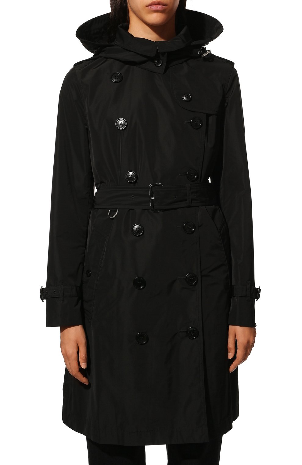 Тренч kensington BURBERRY черного цвета по цене 134500 руб., арт. 8006111, фото 3 Тренч kensington BURBERRY, арт. 8006111, фото 3