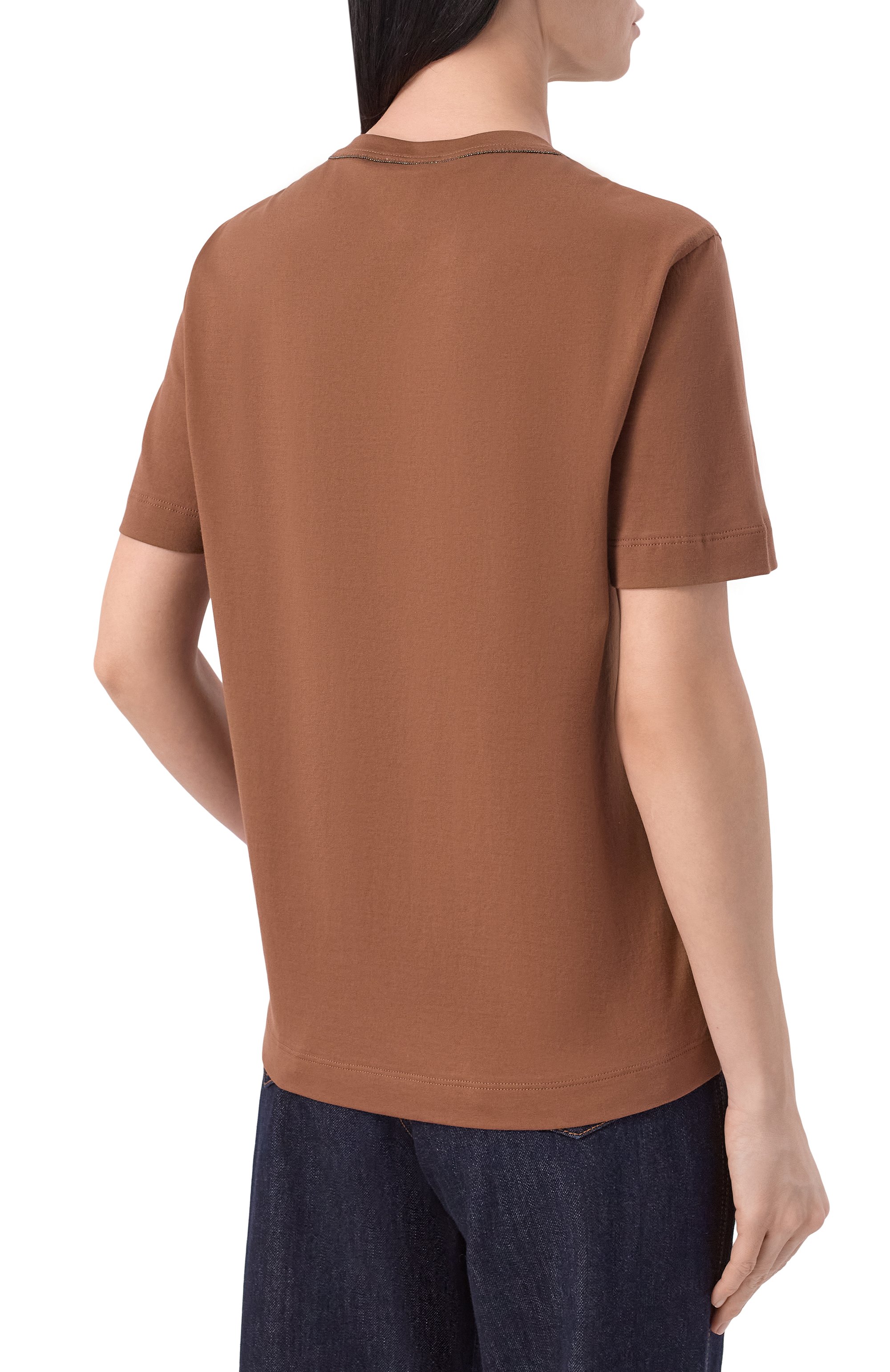 Хлопковая футболка BRUNELLO CUCINELLI, арт. MPT81BI100, фото 4