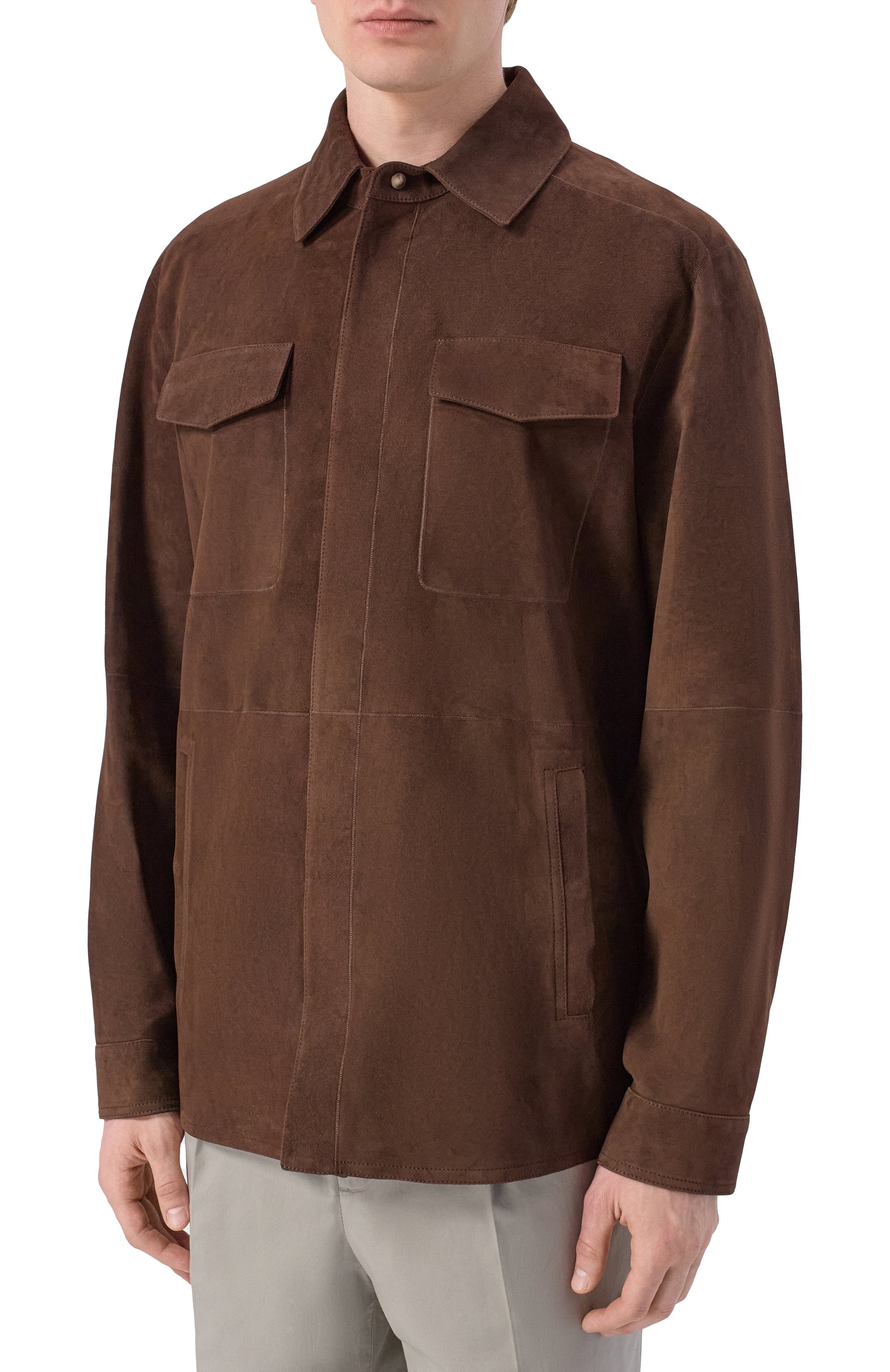 Замшевая р убашка ANDREA CAMPAGNA, арт. 222698/00332, фото 3