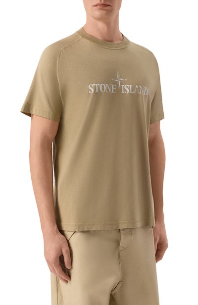 Хлопковая футболка STONE ISLAND, арт. K1S152100020/S0081, фото 3