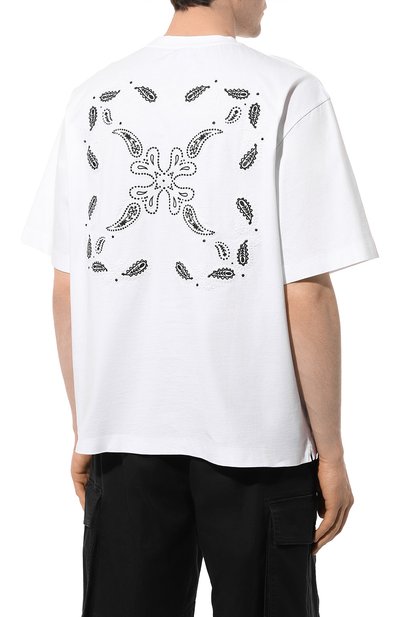 Хлопковая футболка OFF-WHITE, арт. 0MAA120S24JER003, фото 4